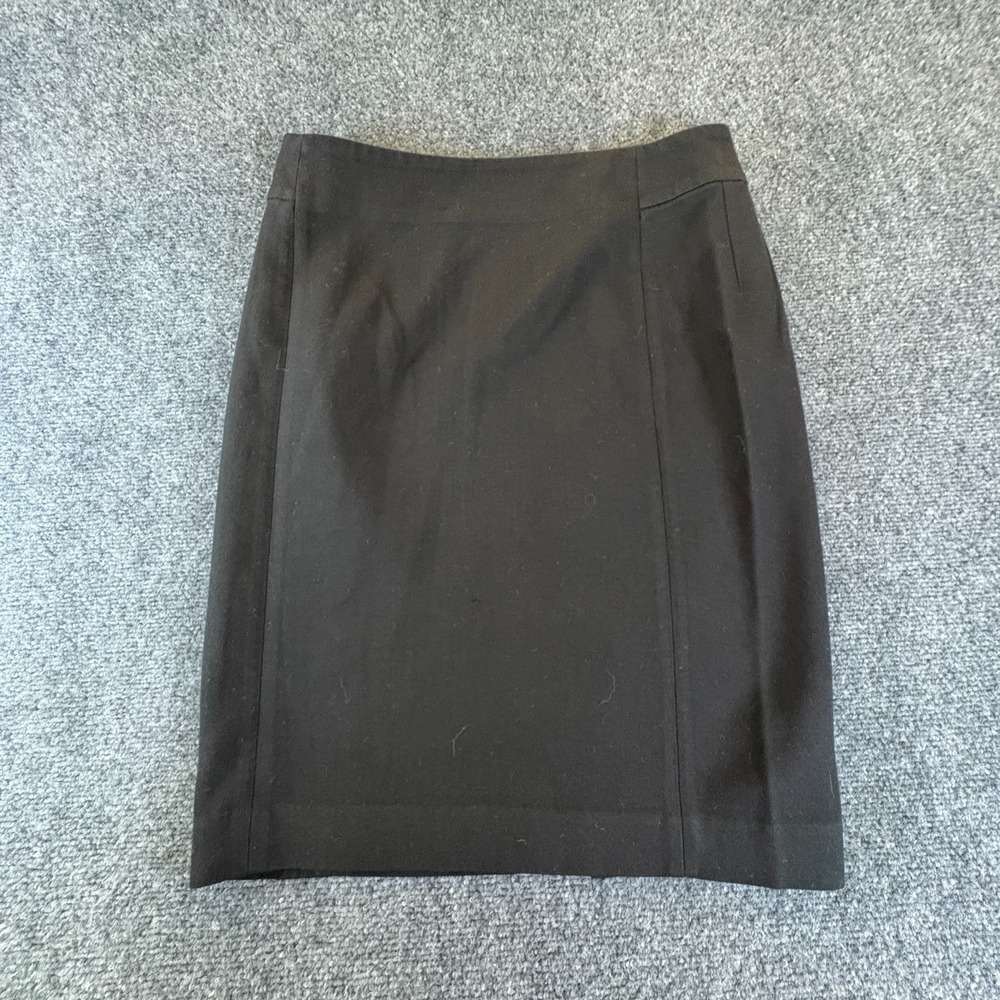 Ann Taylor Loft Straight & Pencil Skirt Womens 30x21.5 Black Stretch Back Zip